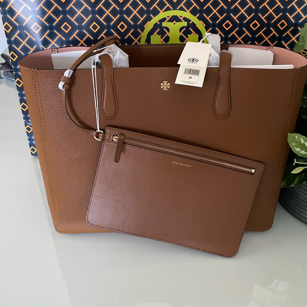 New , tory burch large blake tote & clutch - Picture 2 of 15